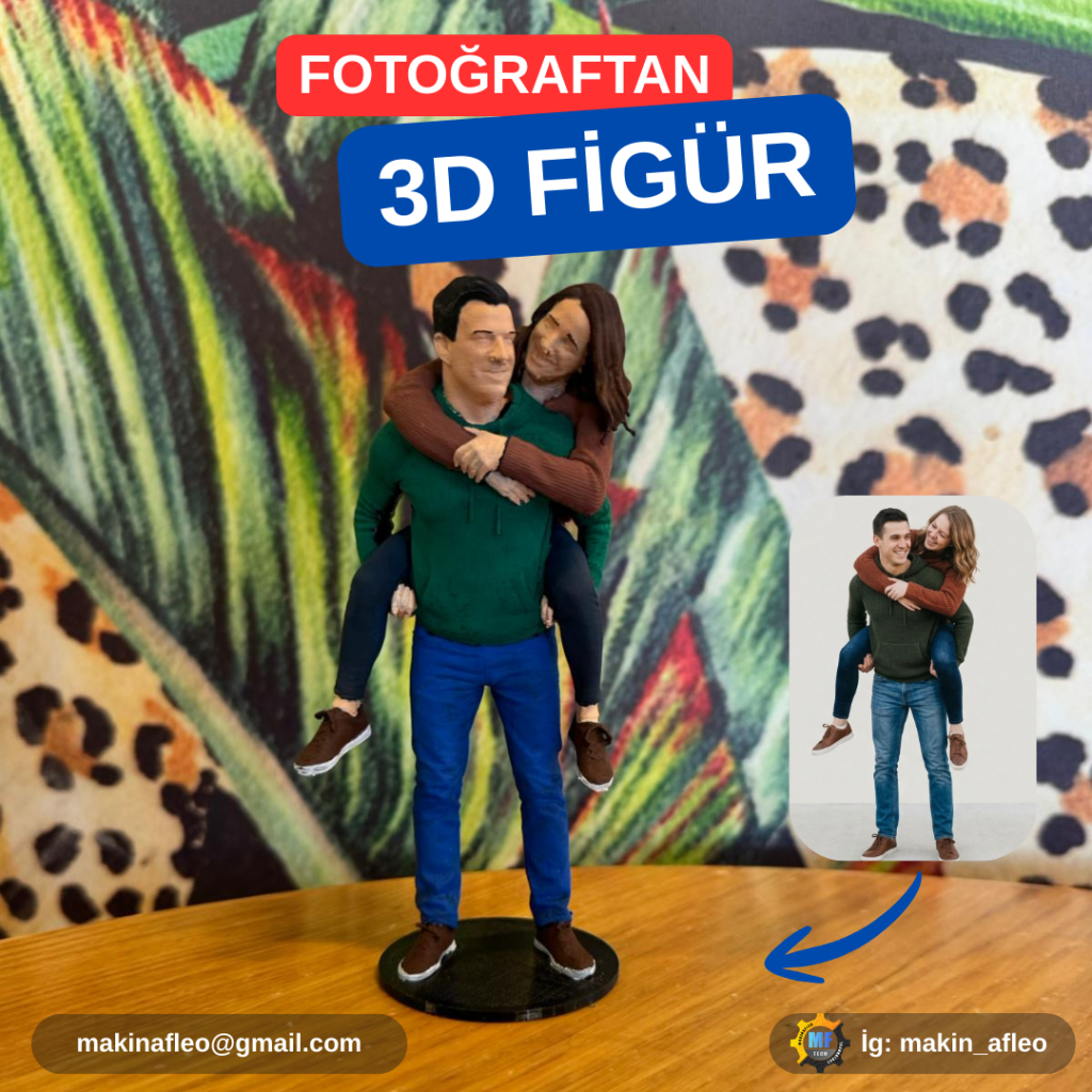 Kişiye Özel Çift 3D Figürü