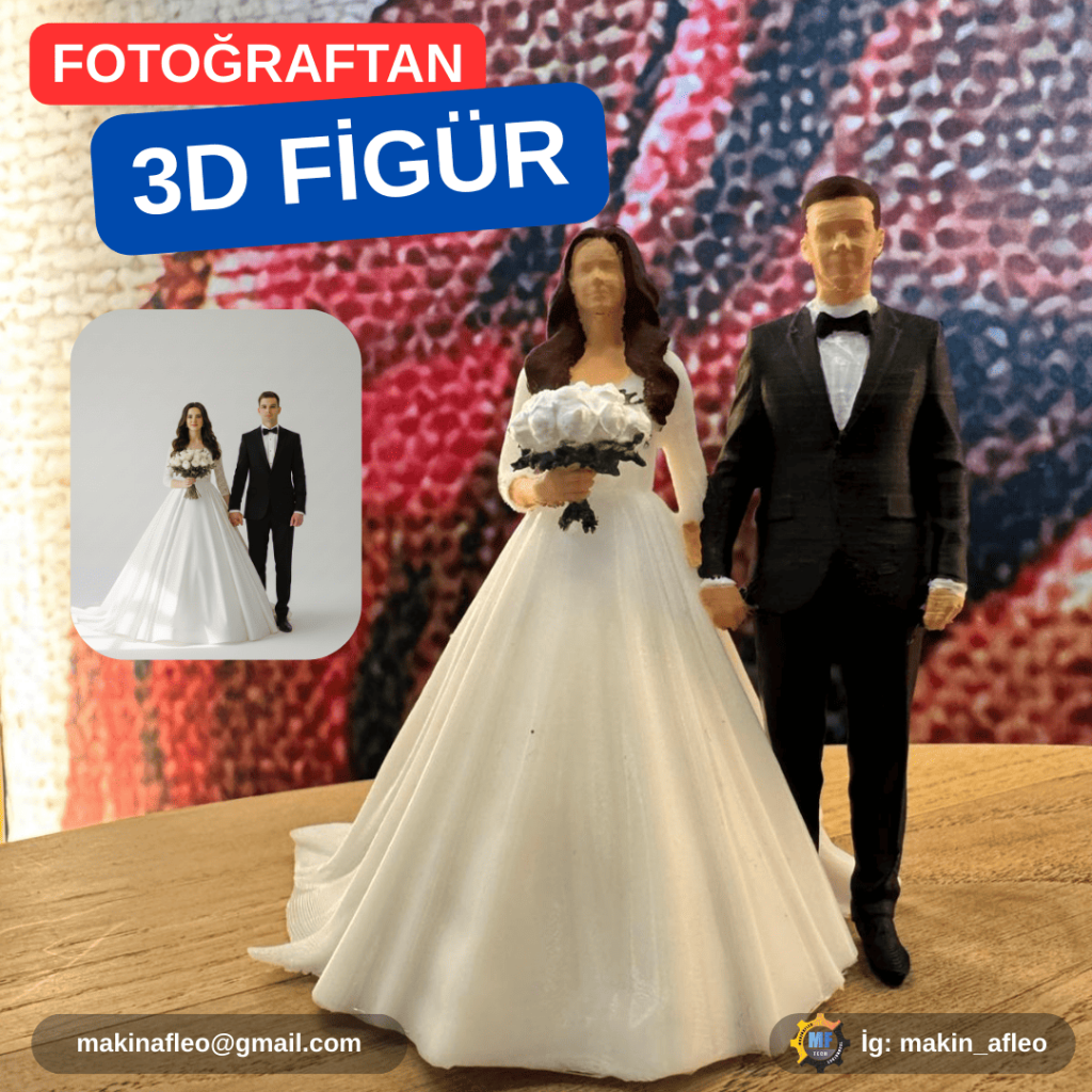 Kişiye Özel 3D Düğün Figürü