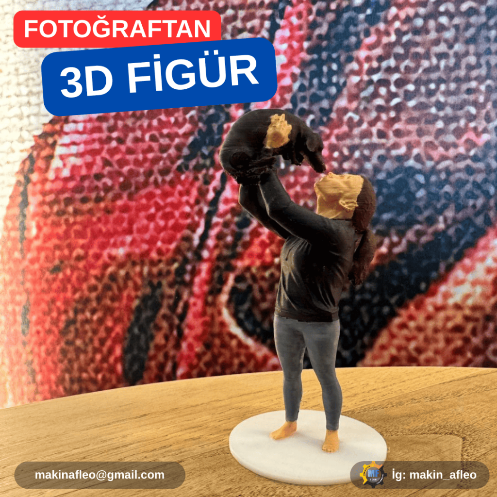 Kişiye Özel İnsan ve Evcil Hayvan 3D Figürü
