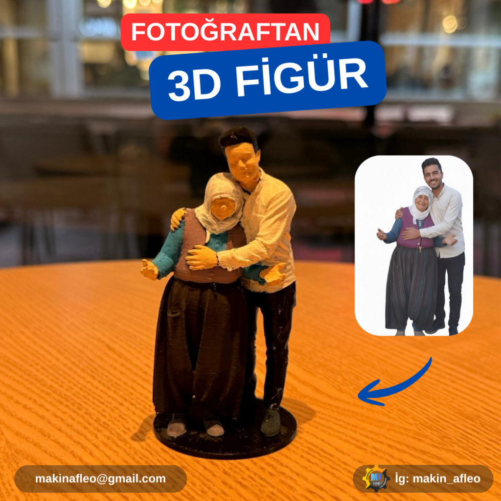 Kişiye Özel Anne & Evlat 3D Figür