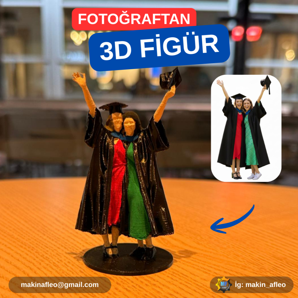 Kişiye Özel 3D Mezuniyet Figür