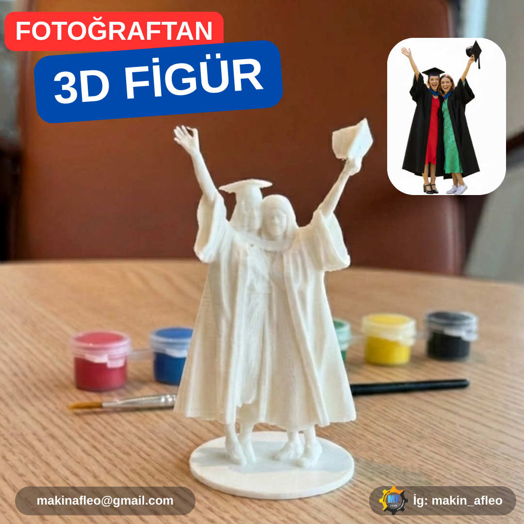 Kişiye Özel 3D Mezuniyet Figür - Görsel 2